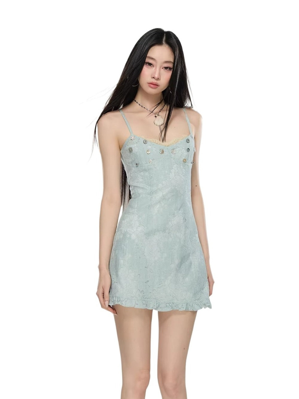 Lace Camisole Mini Dress