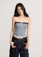 Striped Knit Tube Top