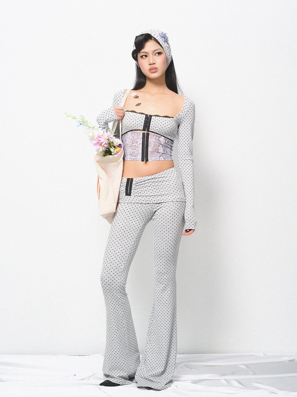 Plaid Polka Dot Set