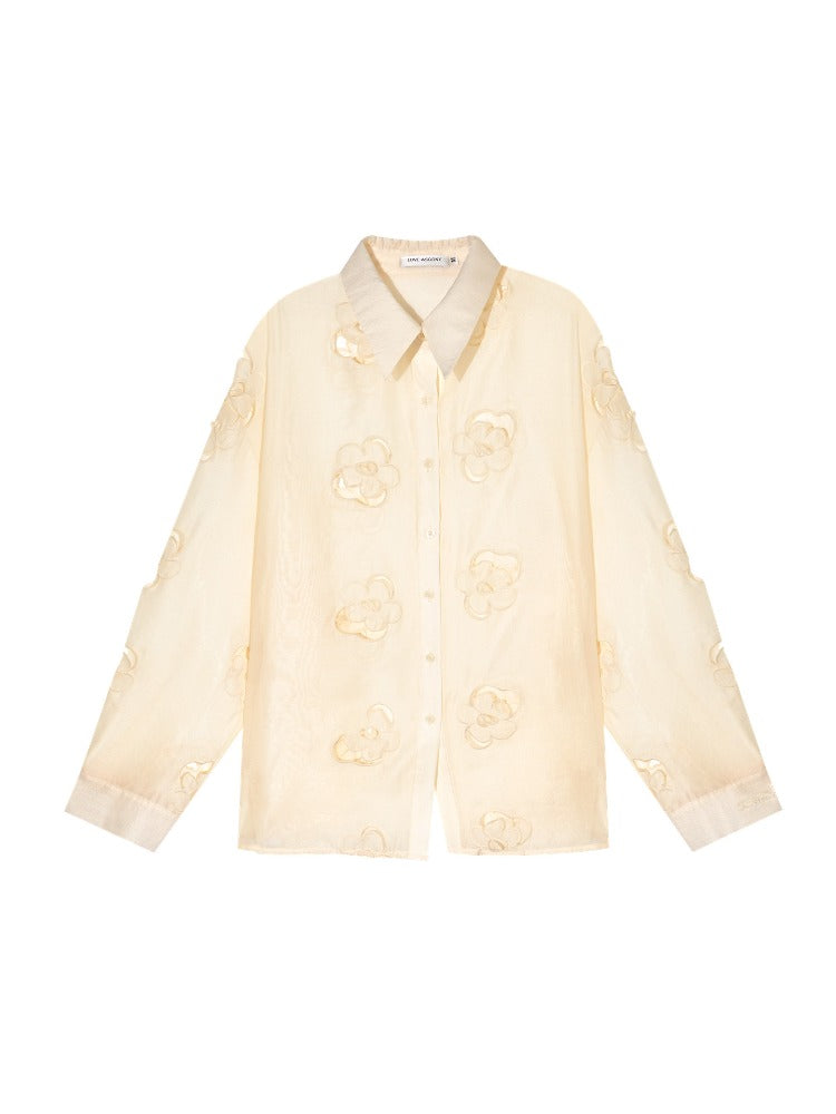 Floral Embroidered Shirt Set