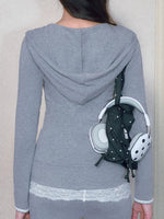 Fitted V-Neck Zip Hoodie