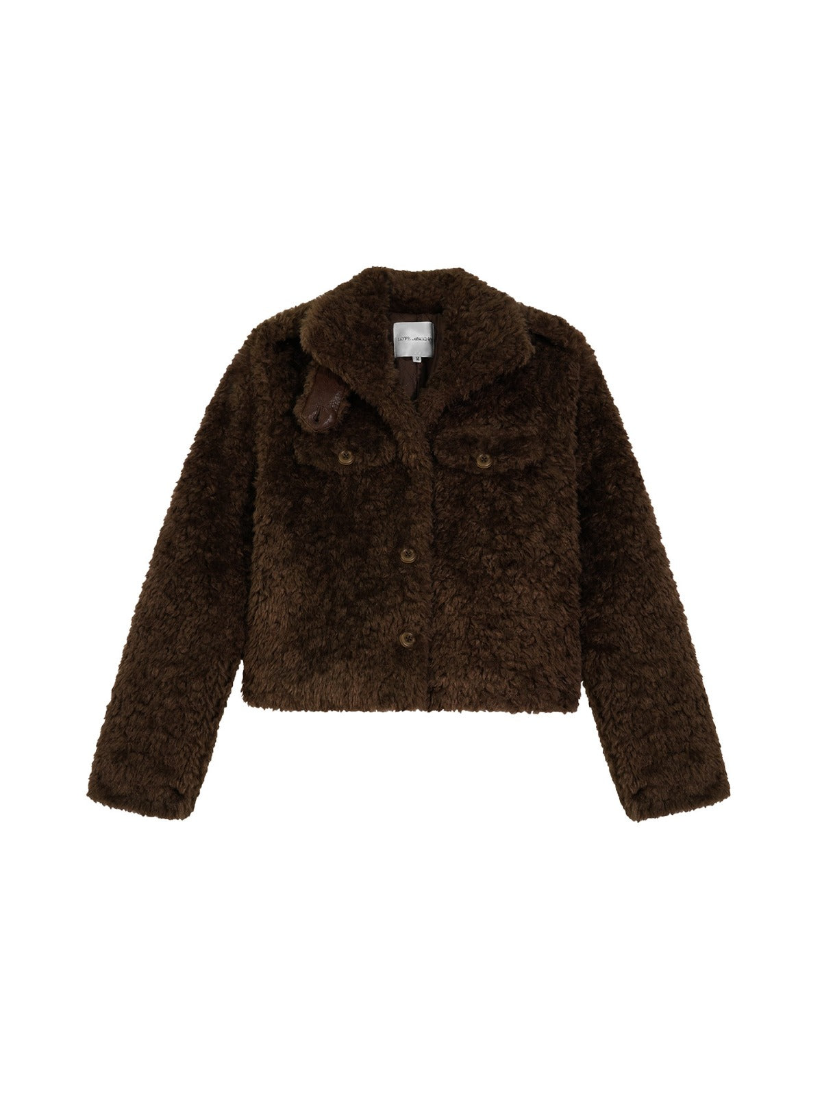 Vintage Cropped Plush Collar Coat