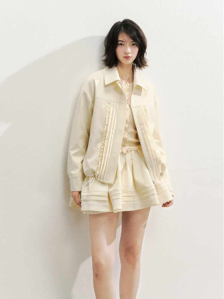 Versatile Pleated Puff Skirt