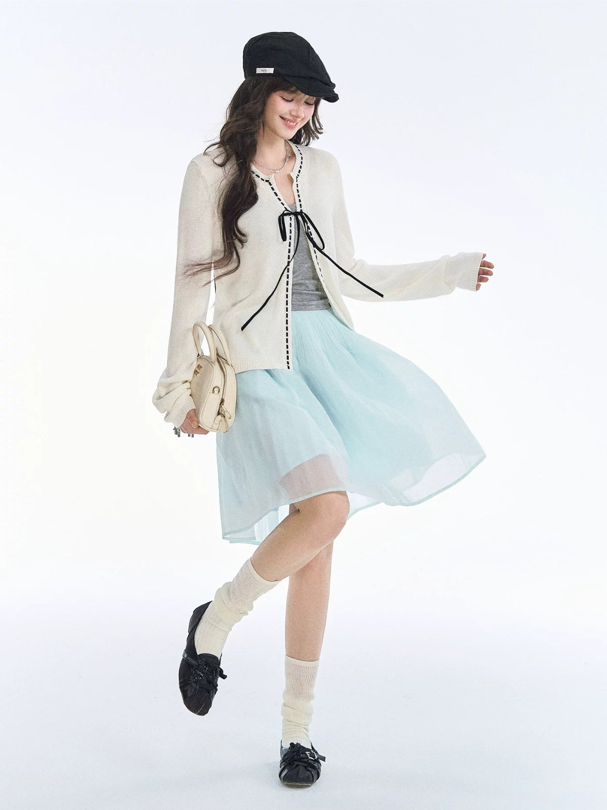 Ballet Tencel Pleated A-Line Skirt