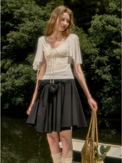 Feather Cape Sleeve T-Shirt