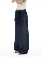 Detachable Skirt Denim Pants