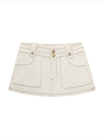 Contrast Stitch Mini Skort
