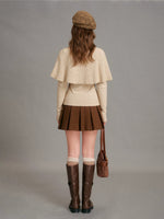 Floral Button Cape Knit Set