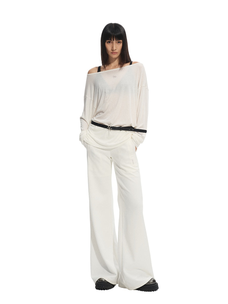 Twisted Backless Off-Shoulder T-Shirt