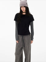 Faux Layered Stripe Tee