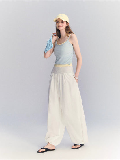 Plaid Lantern Pants