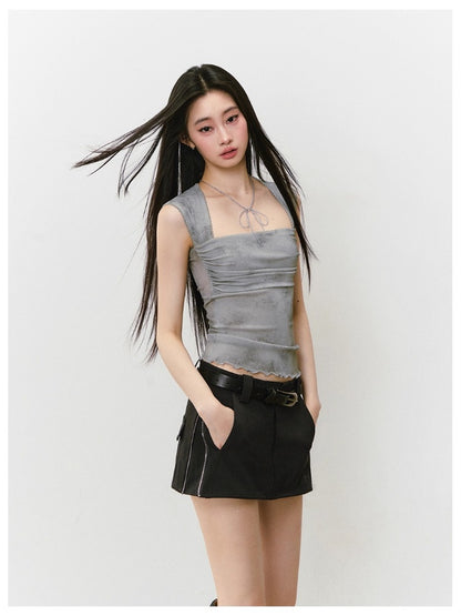 Double-Side Zippers Pencil Skirt