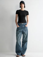 3D Cutting Micro Curved Knife Wide Leg Pants