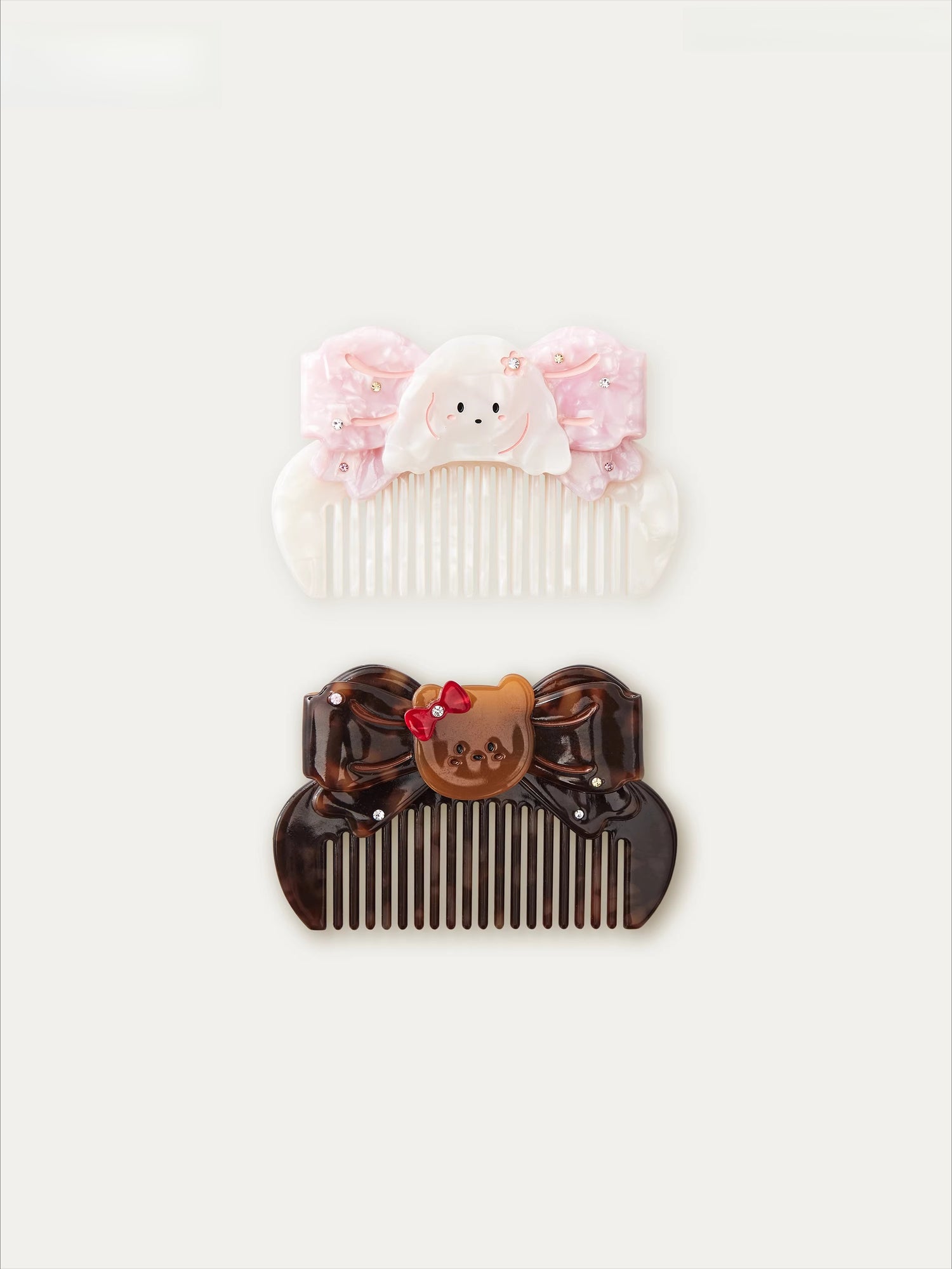 Acetate Rhinestone Bow Comb