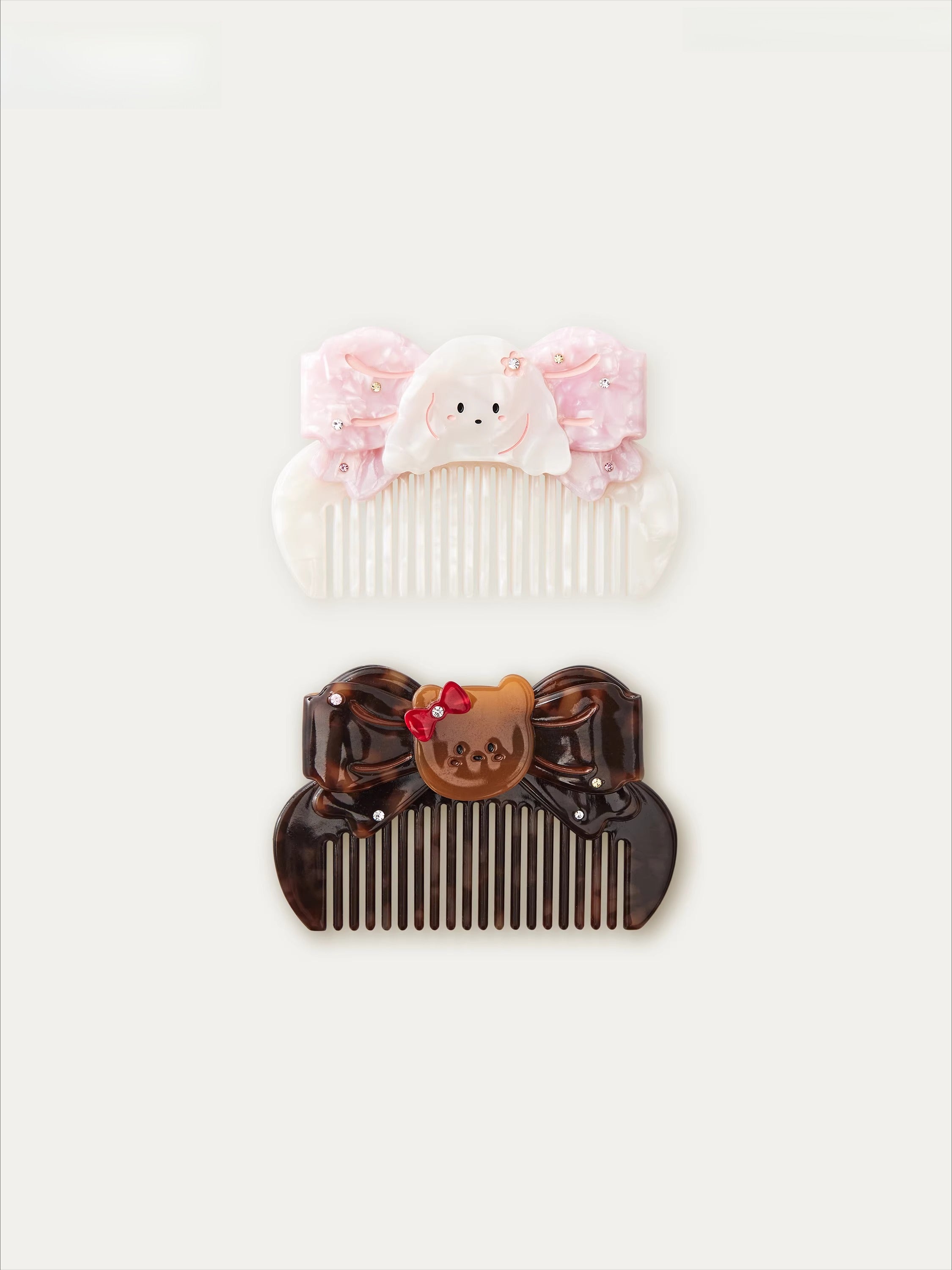 Acetate Rhinestone Bow Comb