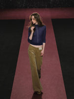 High Neck Knit Seven Sleeve Top