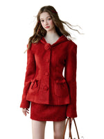 Galaxy Forever 'Christmas Miracle' Berry Color Fluffy Bow Set