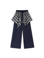 Asymmetric Stripe Print Sweat Set