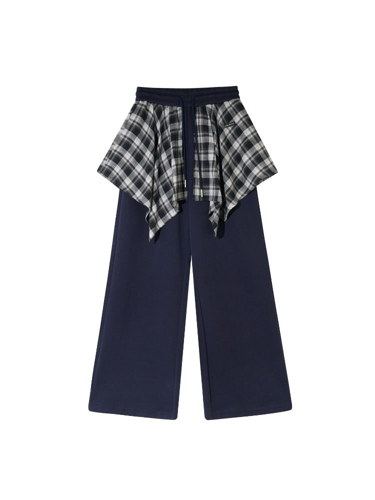 Asymmetric Stripe Print Sweat Set