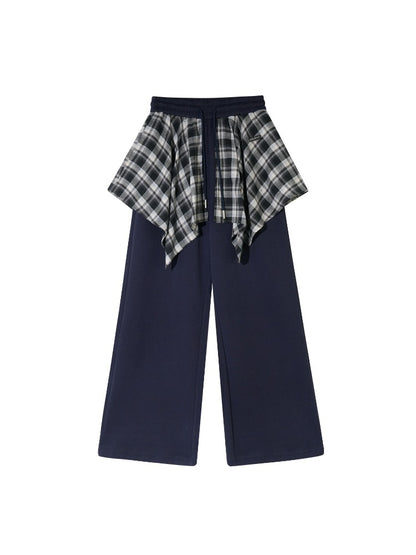 Asymmetric Stripe Print Sweat Set