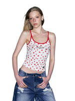 Rhinestone Ribbed Halter Tank Top