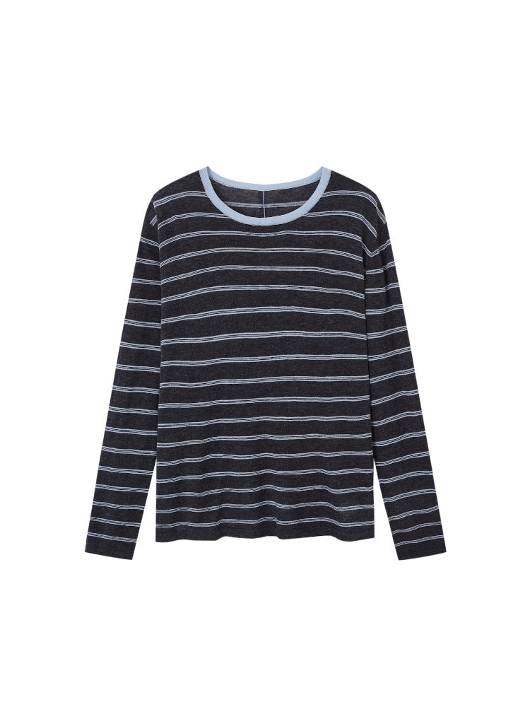 Vintage Striped Knit Blouse