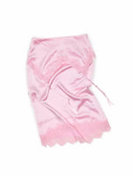 Asymmetric Satin Midi Skirt