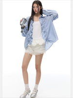 Stripe Drawstring Shirt
