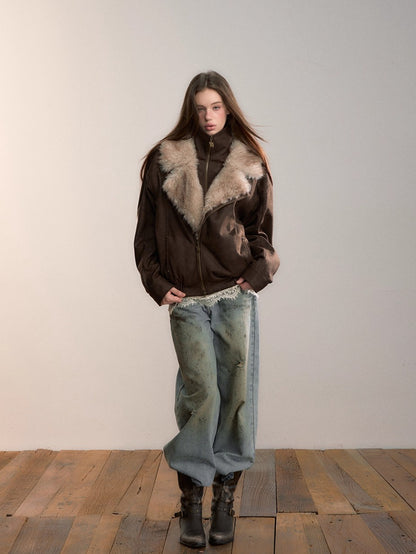 Faux Fur Collar Puffer Jacket