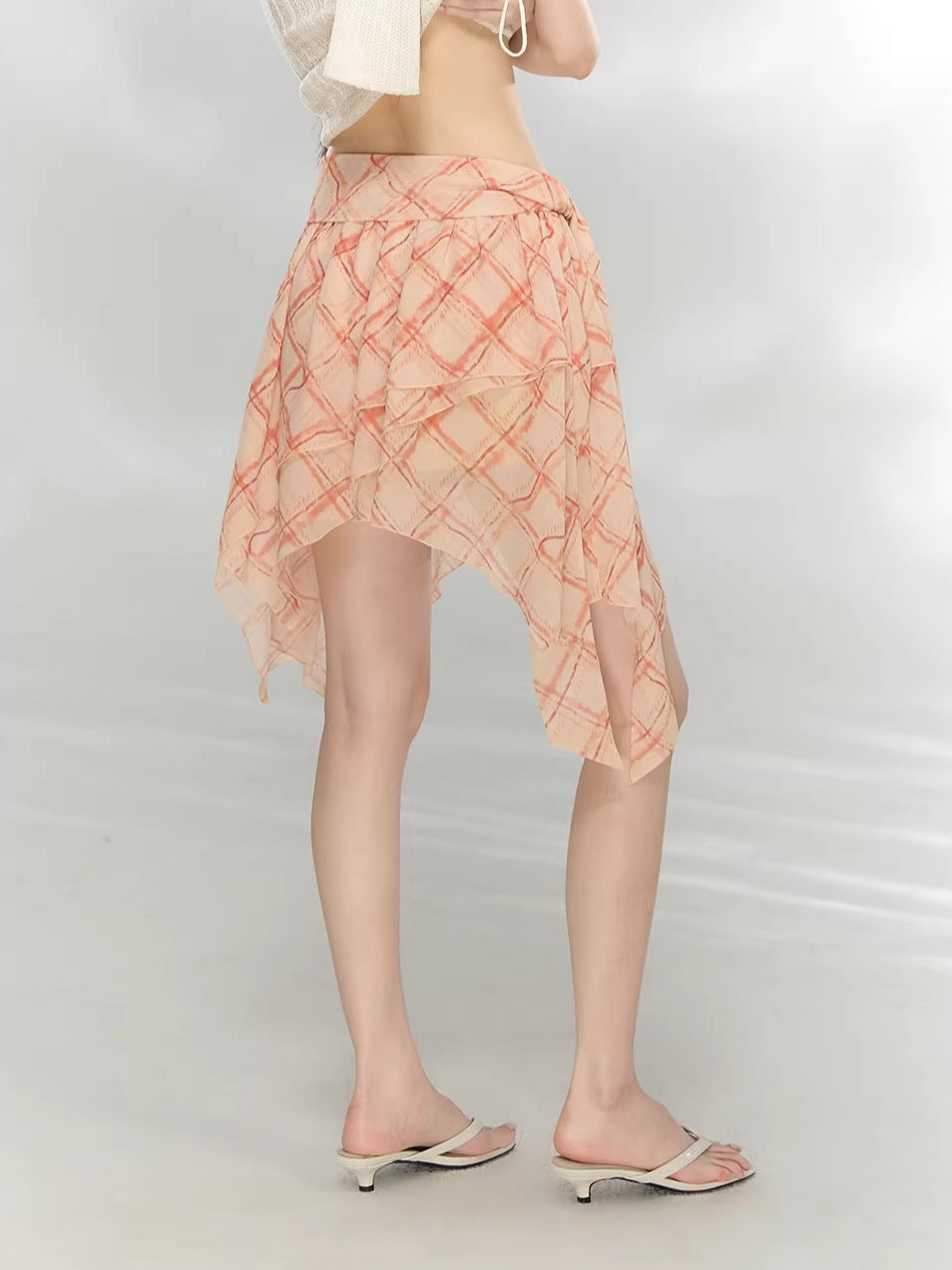 Asymmetrical Print Skirt