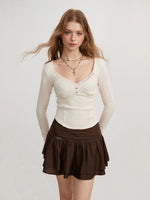 Lace Patchwork Long Sleeve Top