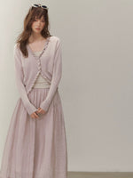 Flowing Satin Long Midi Skirt