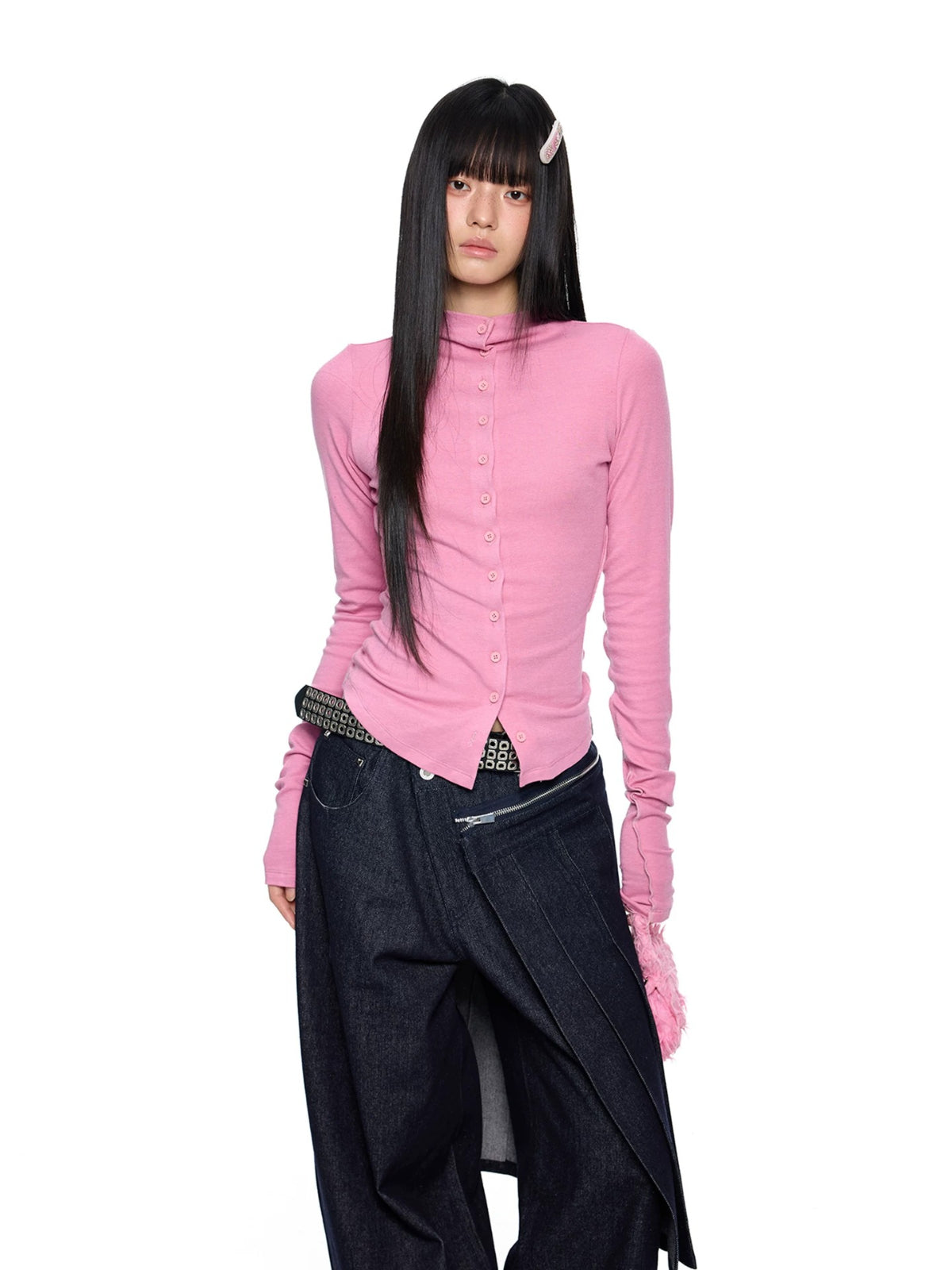 Lightweight Ruched Long Sleeve Top