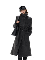 Gray Double Breasted Wool Coat