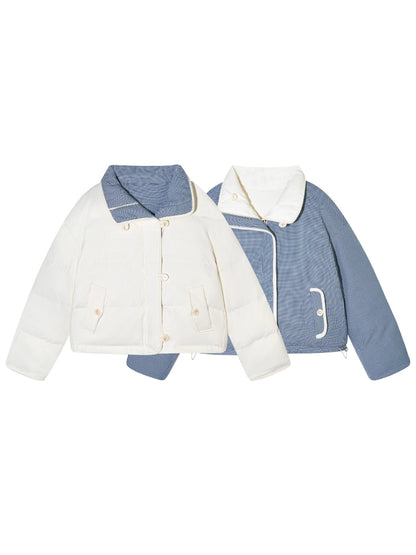 Reversible Plaid Down Puffer