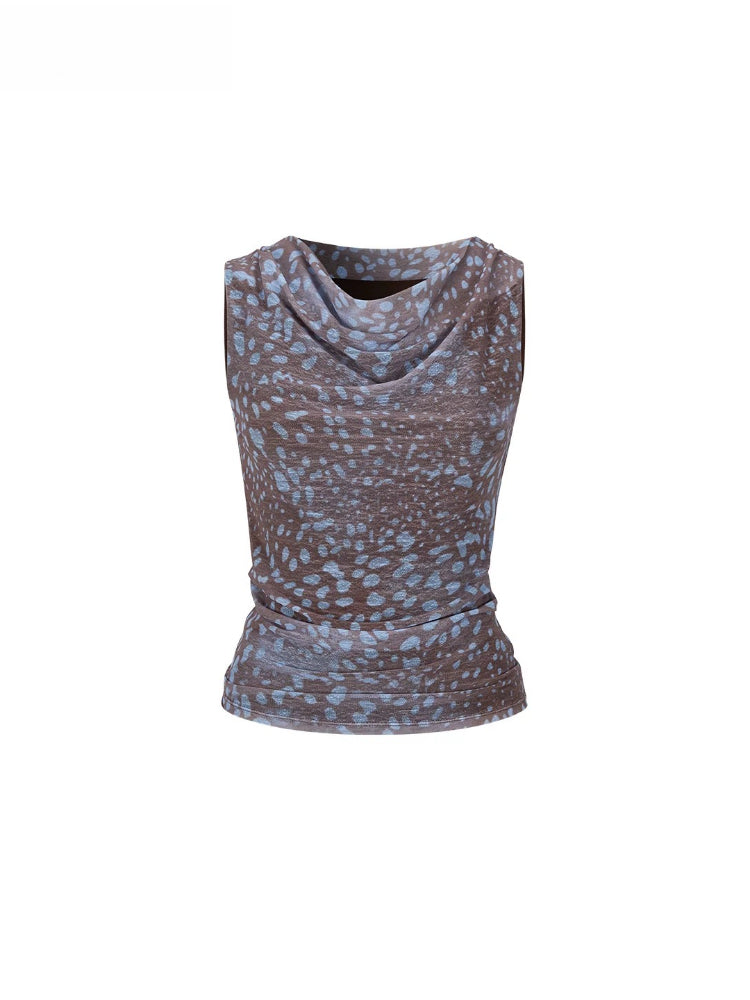 Cold Mist Mesh Drape Top