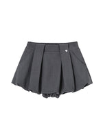 Pleated Bubble Mini Skirt