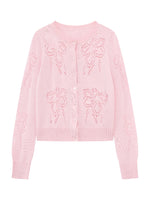 Floral Crochet Knit Cardigan