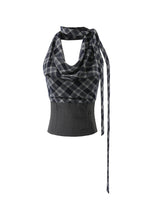 Checkered Halter Top & Pants Set