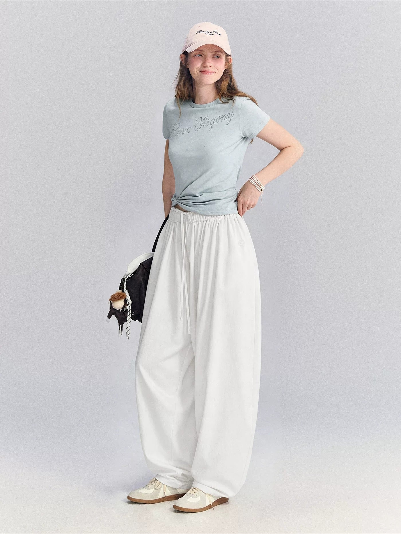 Twist Hem Rhinestone Tee