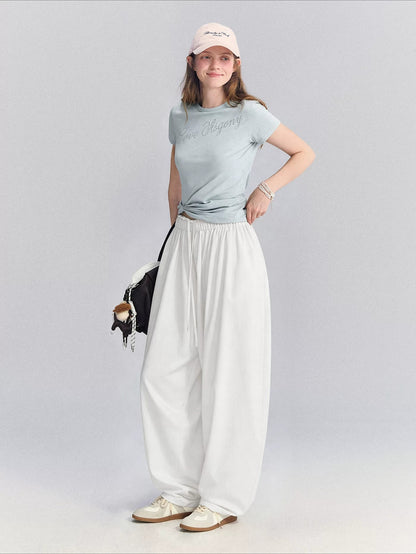 Twist Hem Rhinestone Tee