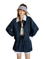 Patchwork Striped Trench