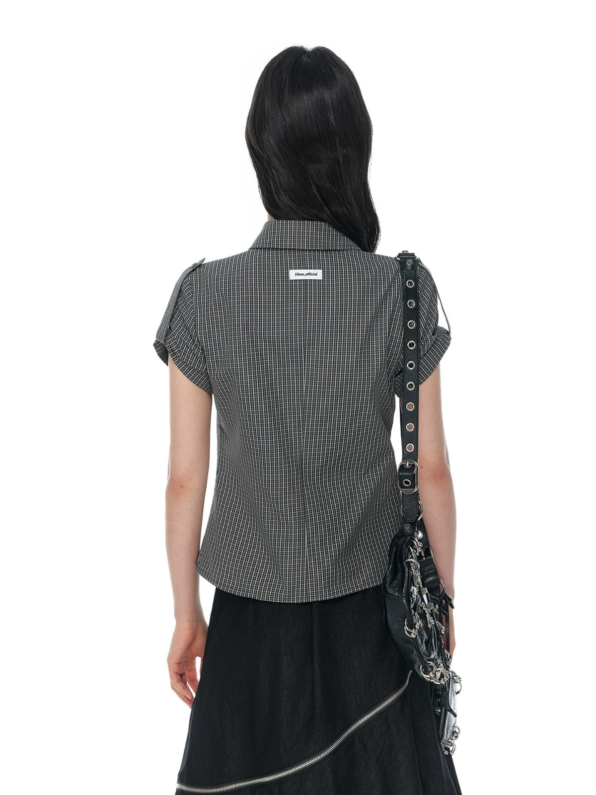 Vintage Rivet Plaid Fitted Shirt
