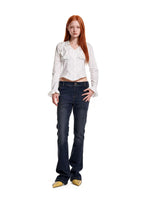 Layered Ruffle Puff Sleeve Shirt