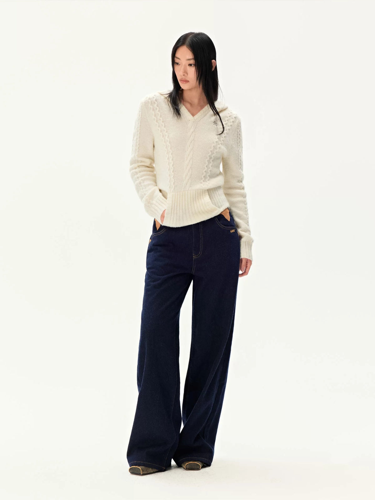 Alpaca Hooded Knit Sweater