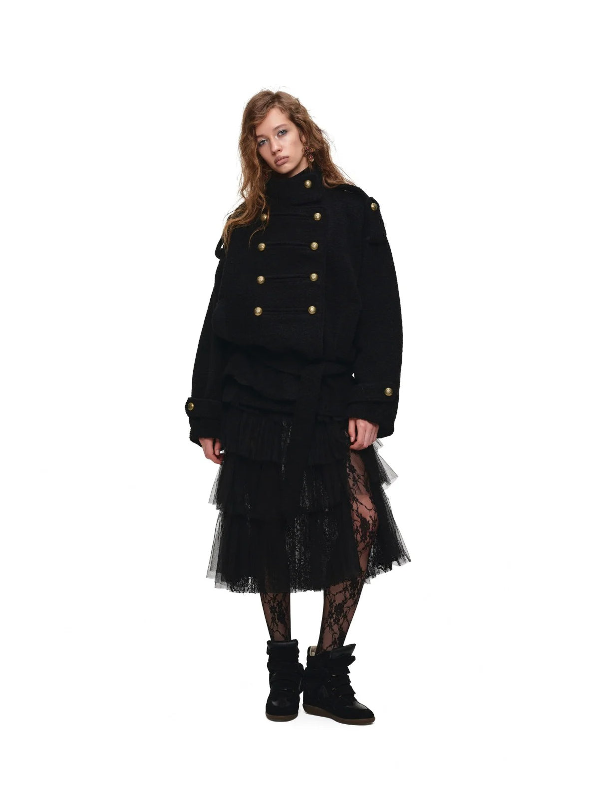 Napoleon Double Breasted Tweed Coat