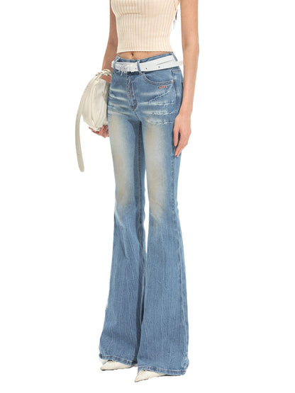 +5CM N1 Sculpted Micro-Flare Jeans