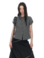 Vintage Rivet Plaid Fitted Shirt