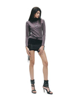 Layered Metal Tag Slim Fit T-Shirt