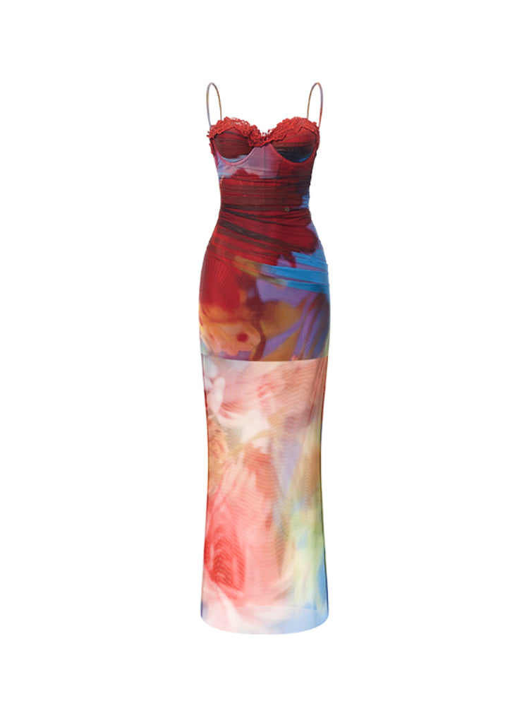 Fake Two Fishbone Slim Fit Dress